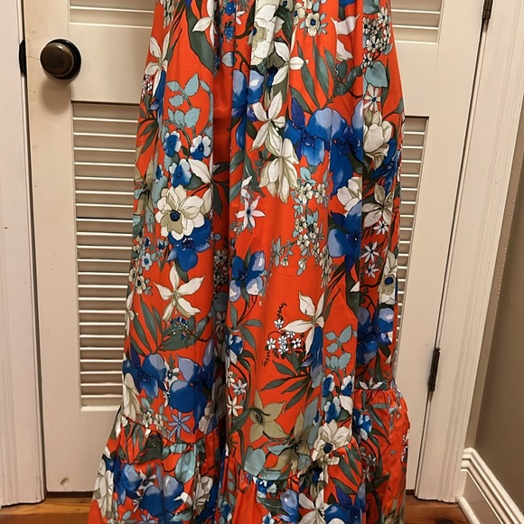 London Times Babydoll Tiered Maxi Dress in Original Blue - Picture 7 of 17